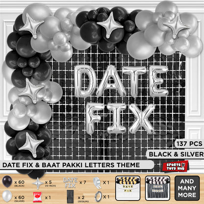 Date Fix Foil Letter Theme - Silver