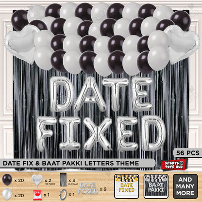 Date Fixed Foil Letter Theme - Silver