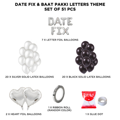 Date Fix Foil Letter Theme - Silver