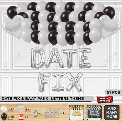 Date Fix Foil Letter Theme - Silver