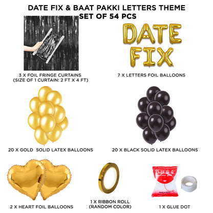 Date Fix Foil Letter Theme - Gold