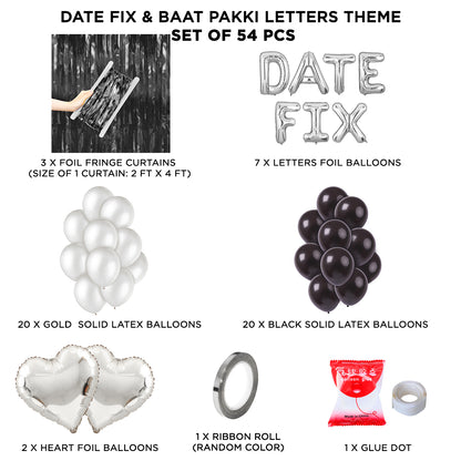 Date Fix Foil Letter Theme - Silver