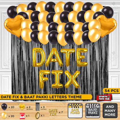 Date Fix Foil Letter Theme - Gold