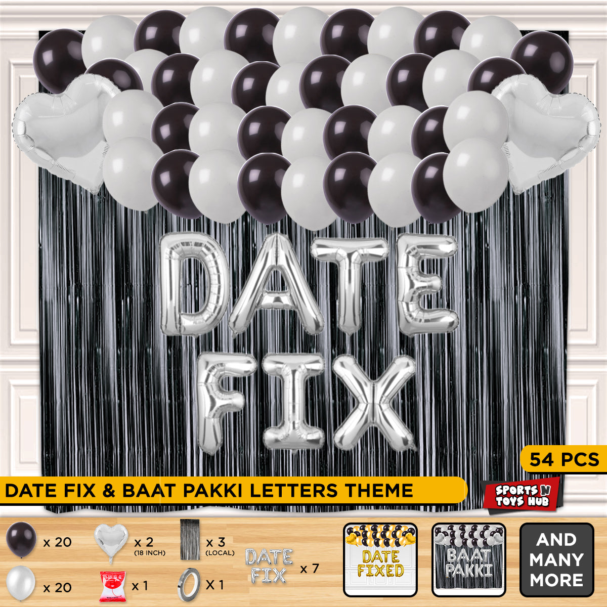 Date Fix Foil Letter Theme - Silver