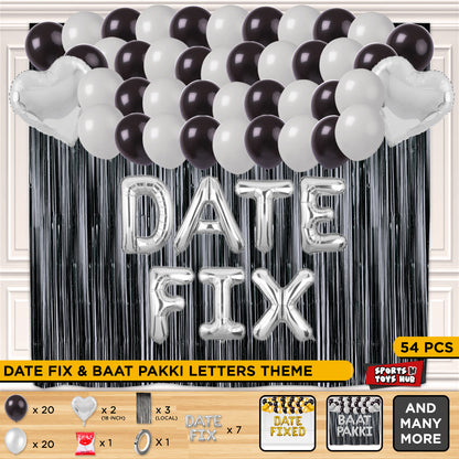 Date Fix Foil Letter Theme - Silver