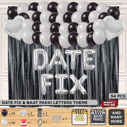 Date Fix Foil Letter Theme - Silver
