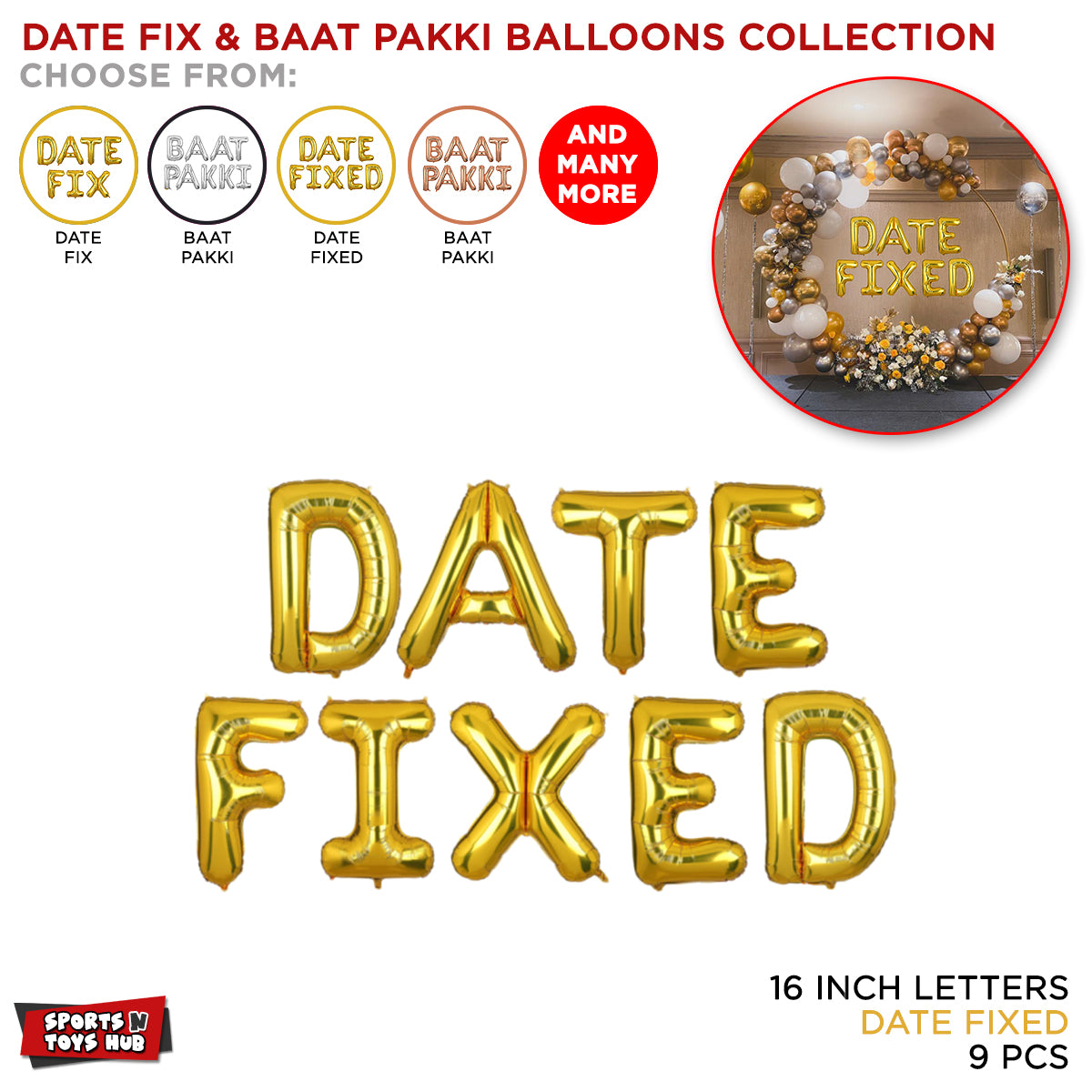 Date Fixed Foil Letter Collection