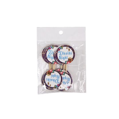 Dholki Night Sweet & Cup Cake Toppers - Pack Of 12