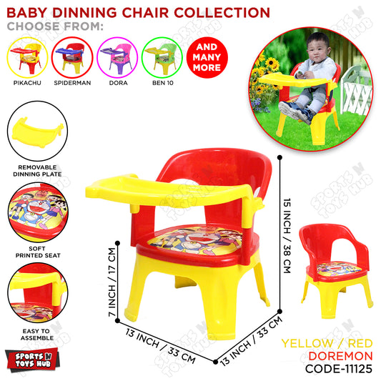 Doraemon Cartoon Printed Infant Baby Dinning Chair