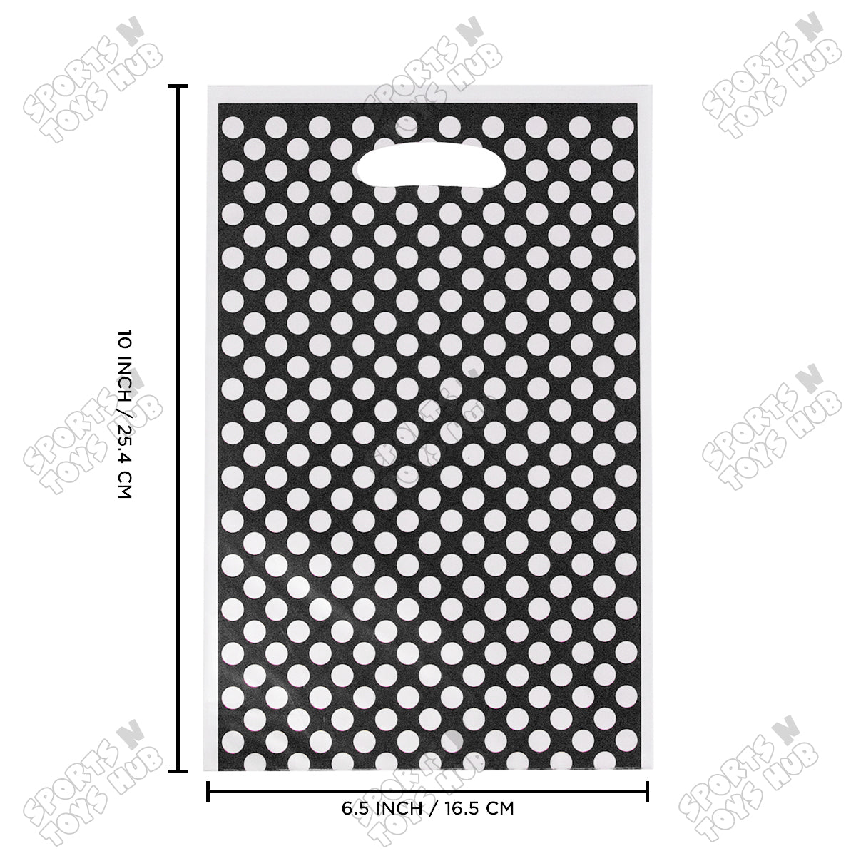 Polka Dot Goodies Gift Bags - 10 Pcs - Black