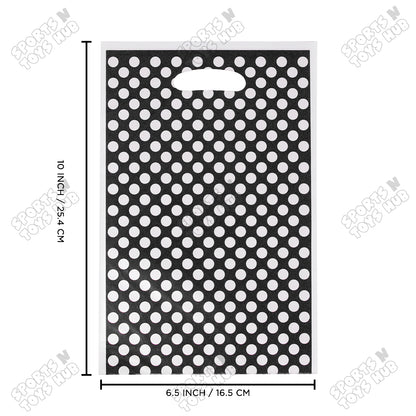 Polka Dot Goodies Gift Bags - 10 Pcs - Black