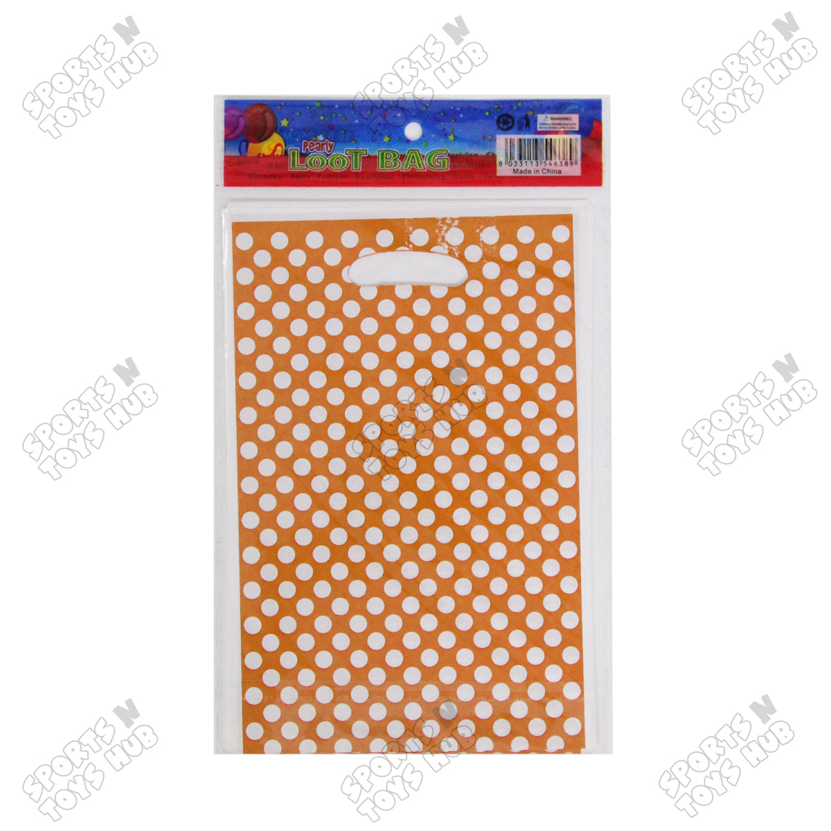 Polka Dot Goodies Gift Bags - 10 Pcs - Orange