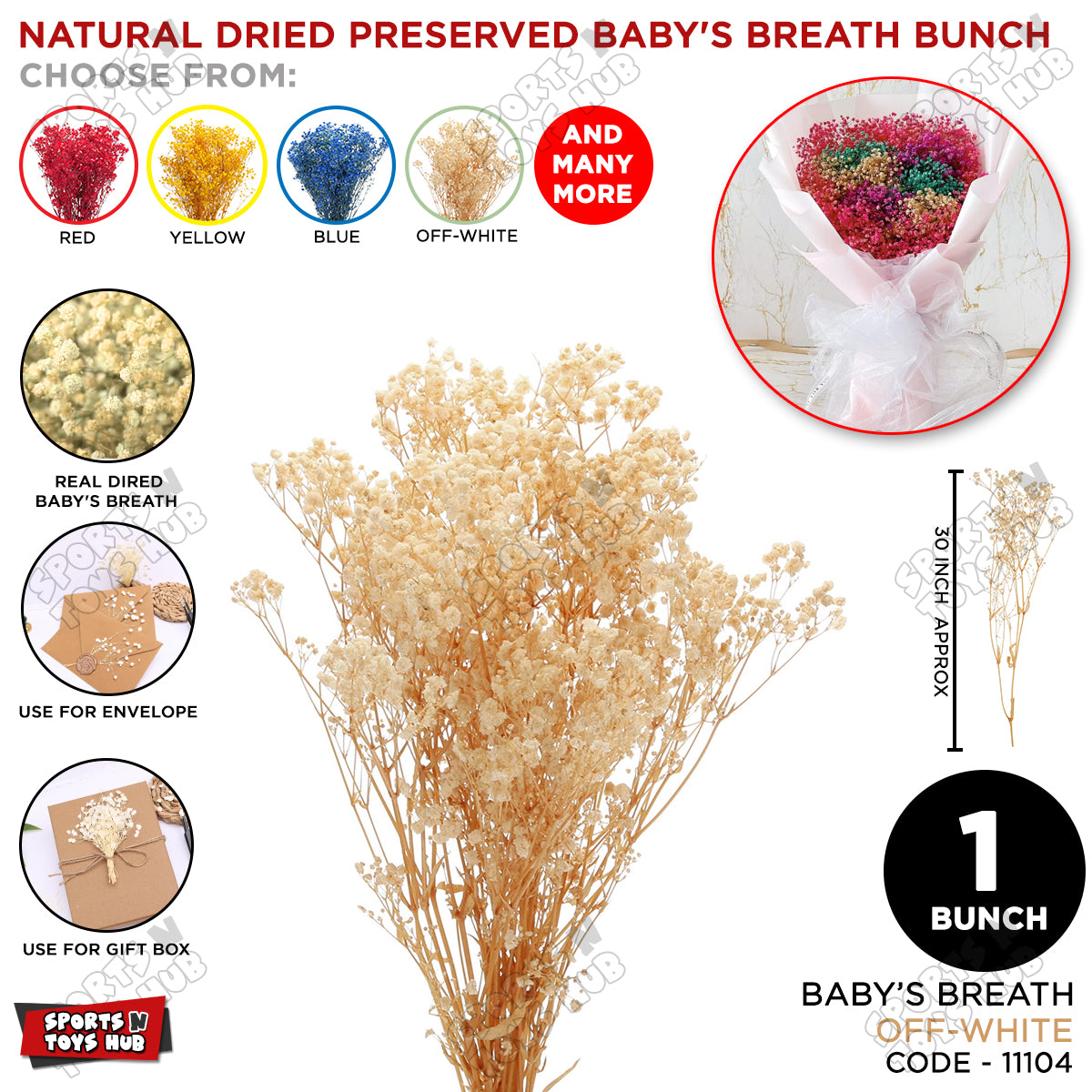 Real Dried Baby Breath Natural Flower Bunch