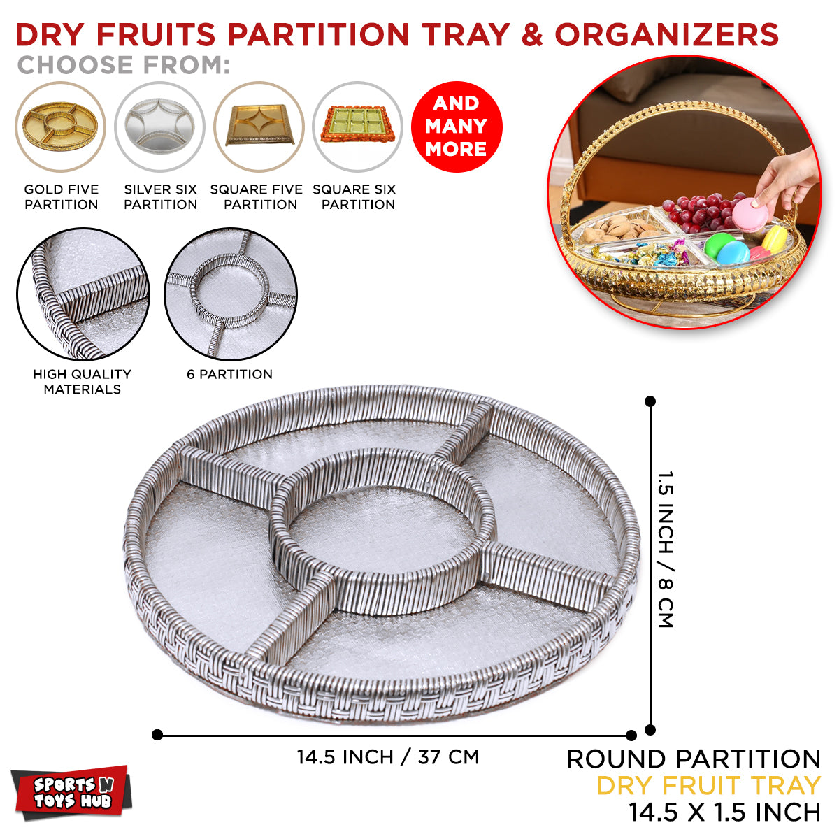 Dry Fruits Partition Tray & Organizer Collection