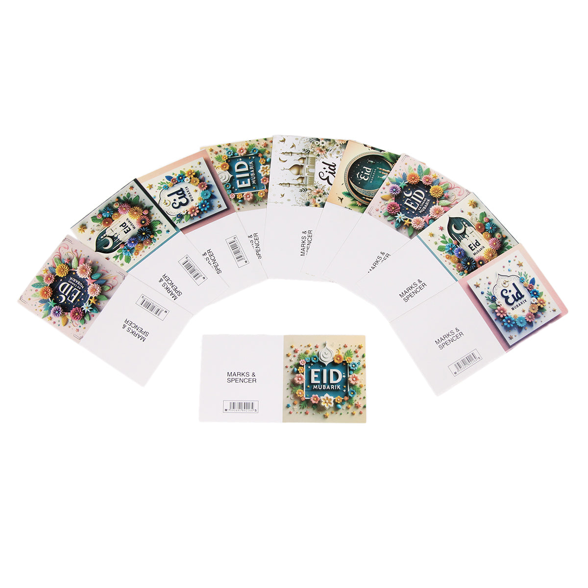 Eid Mubarak Gift Cards - Pack of 10 Assorted Prints