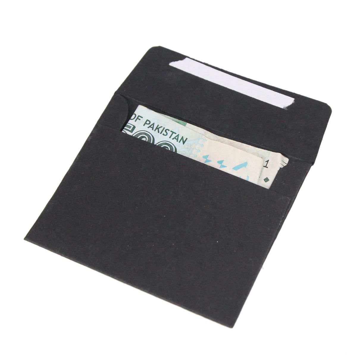 Mini Eid Mubarak Gold Foil Printed Black Eidi Envelope For Kids & Adults - Pack of 10 Assorted Prints
