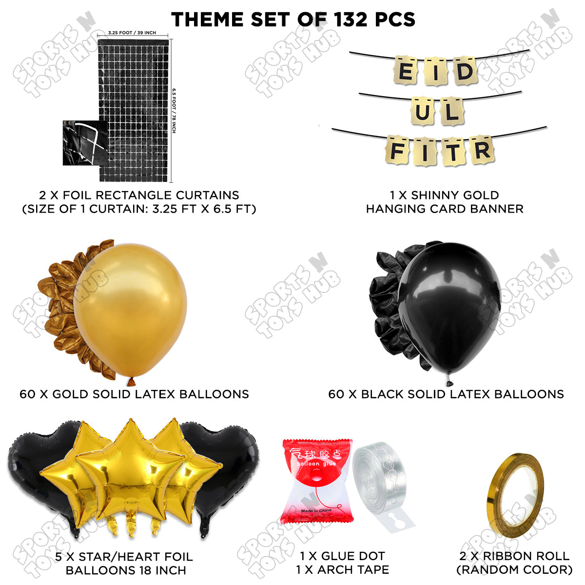 Eid Ul Fitr Shinny Gold Card Banner Theme Collection