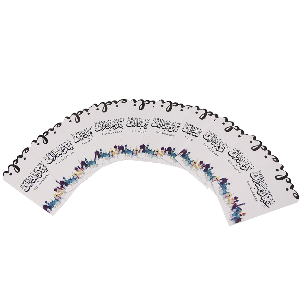 Abstract Mosques Kids Eidi Mini Money Envelope - Pack of 10