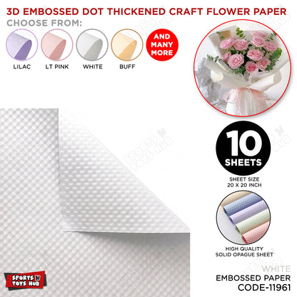 3D Embossed Dot Thickened Craft Flower Paper – Textured Floral Wrapping Paper for Bouquet Making, Flower Arrangements, Gift Wrapping, DIY Arts & Crafts & Decoration