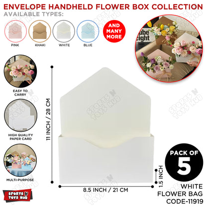 21 × 28 × 7.5 CM Envelope Flower Gift Bag – 11 Inch Handheld Flower Box | Premium Paper Card Flower Bouquet Holder