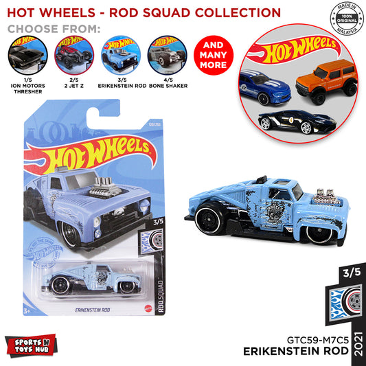 Hot Wheels Diecast Erikenstein Rod, Rod Squad (2021) Series Model Toy Cars