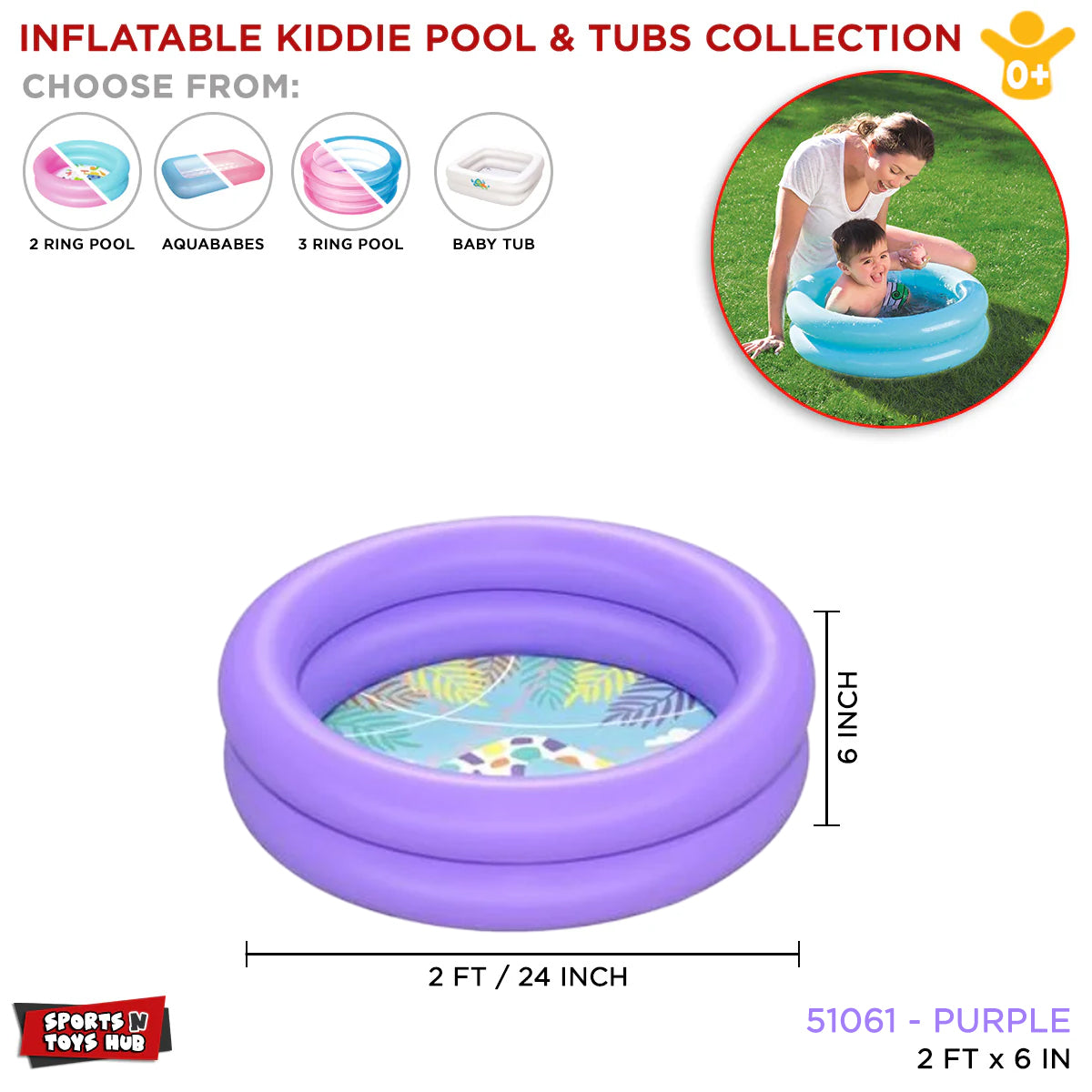 Inflatable Kiddie Swimming Pool - 51061