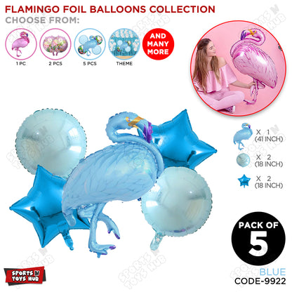 Flamingo Bird Pack Of 5 Foil Balloon Set