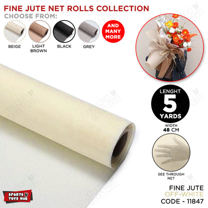 5 Yards - Fine Jute Net Roll Gift Wrapping Net