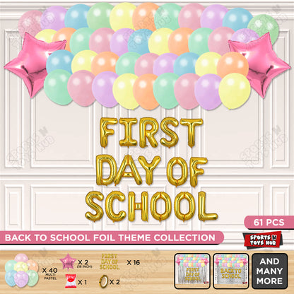 First Day Of School Foil Letters Theme Collection