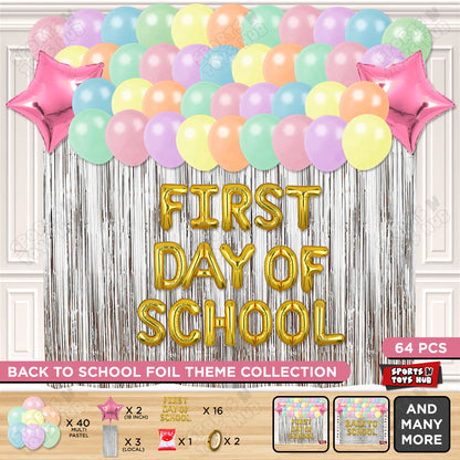First Day Of School Foil Letters Theme Collection