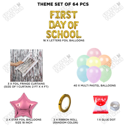 First Day Of School Foil Letters Theme Collection