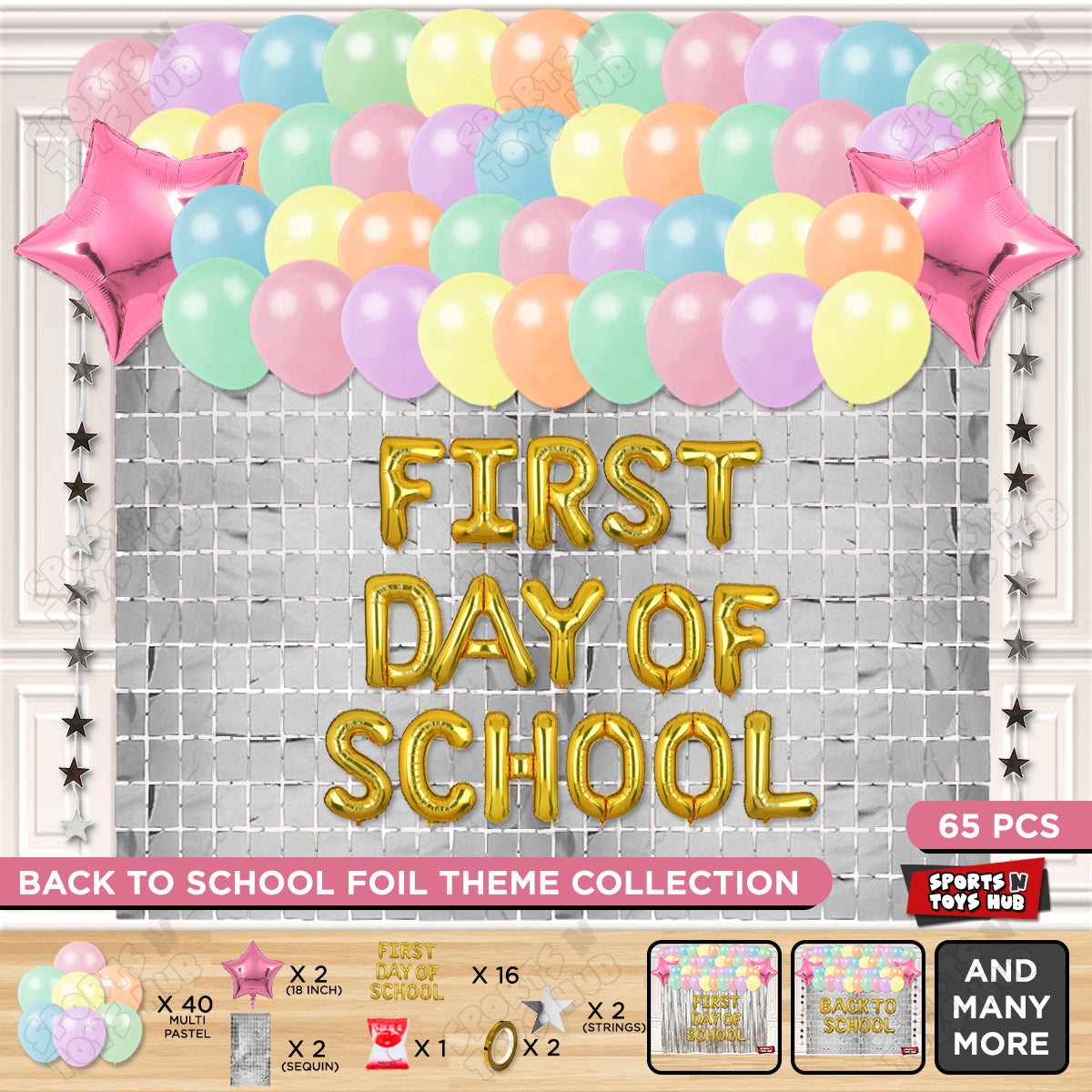 First Day Of School Foil Letters Theme Collection