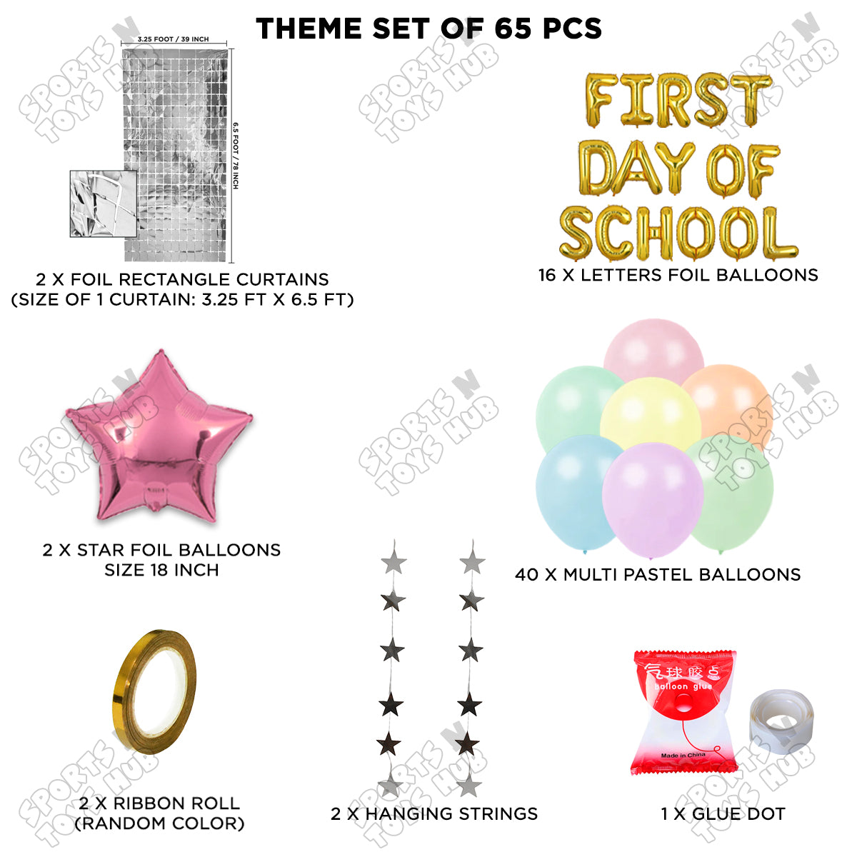 First Day Of School Foil Letters Theme Collection