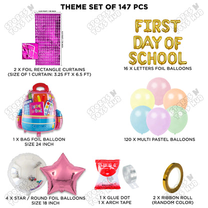 First Day Of School Foil Letters Theme Collection