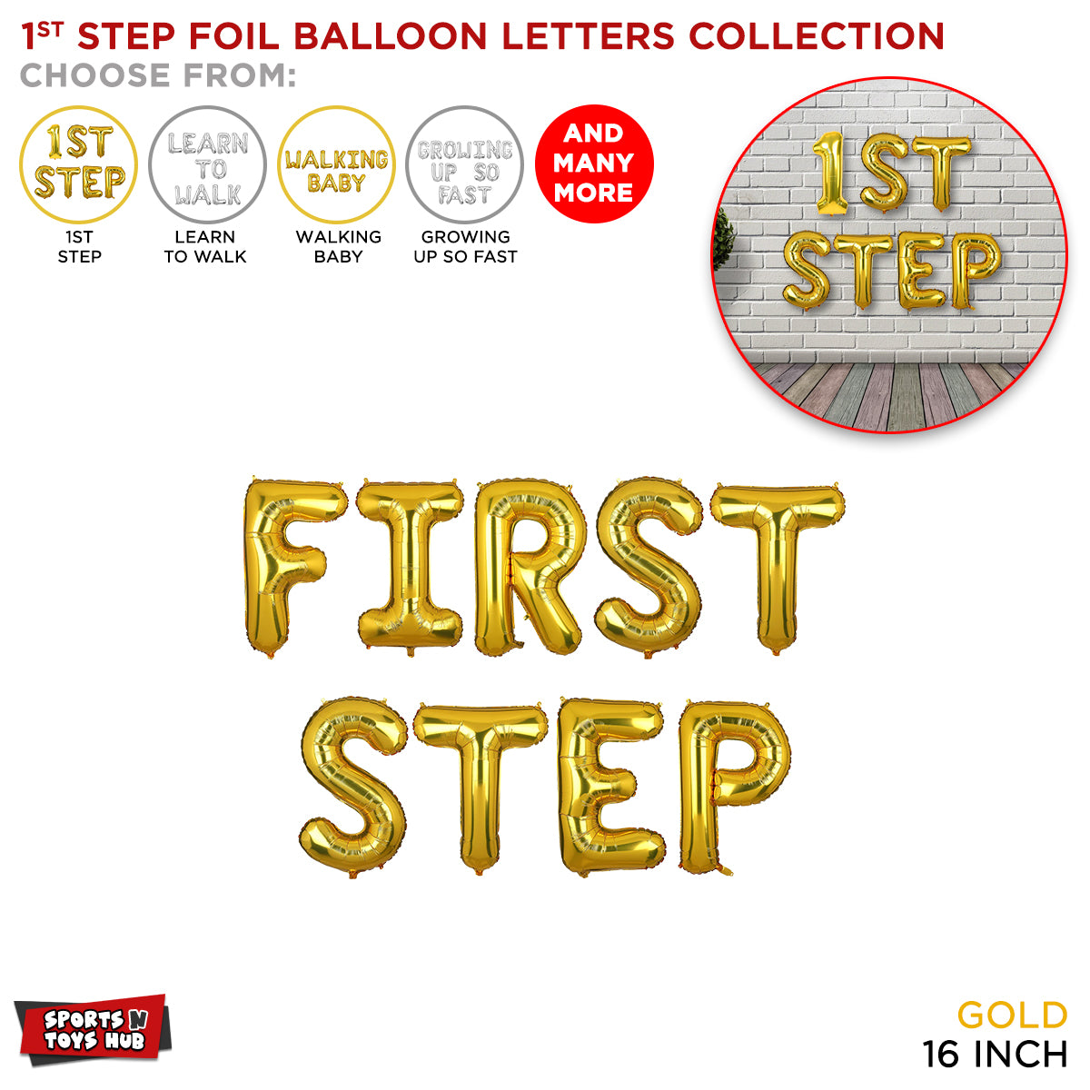 First Step Gold Foil Letter Collection