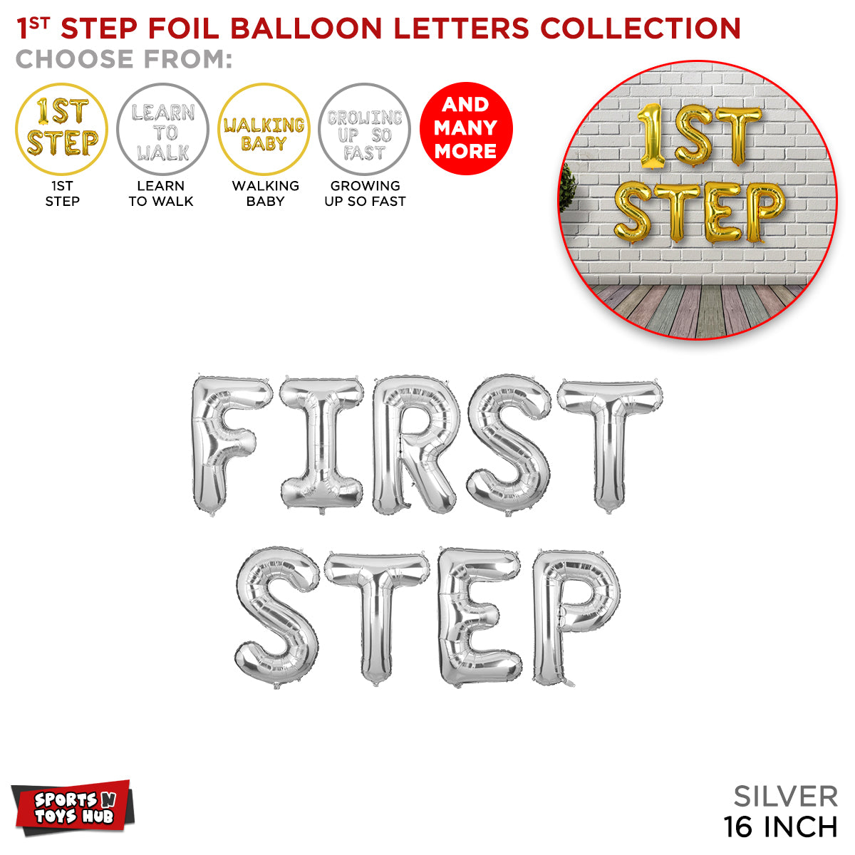 First Step Silver Foil Letter Collection