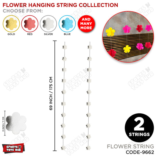 Flower Shape Hanging Strings - Pack Of 2