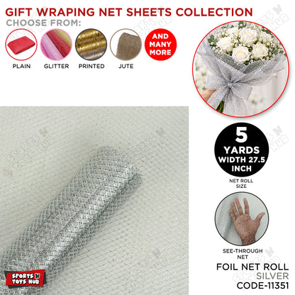 6 Yards - Premium Net Glitter Gift Wrapping Roll
