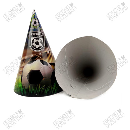 6 Pcs Happy Birthday Football Printed Caps