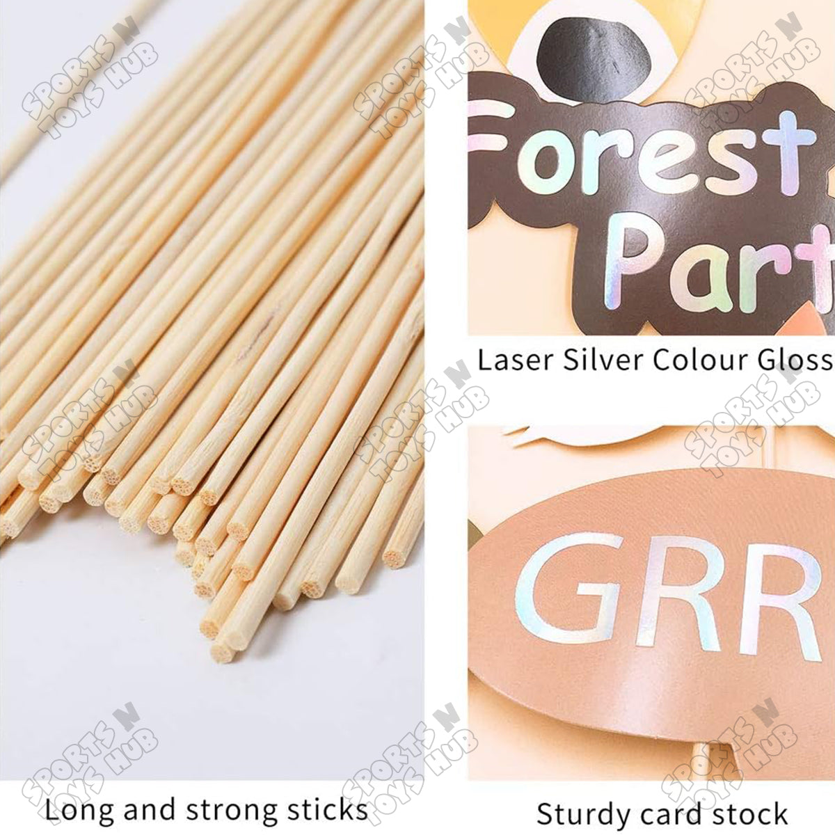 Forest Animal Photo Props - 12 Pcs