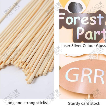 Forest Animal Photo Props - 12 Pcs