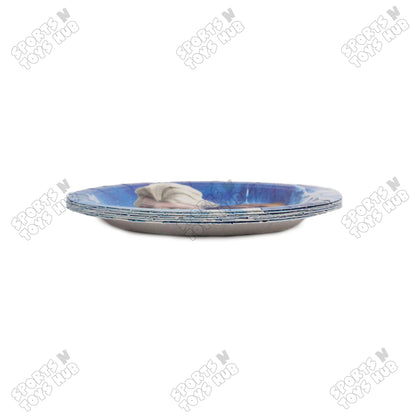 Printed Cartoon Character Frozen Disposable Plates - Pack Of 10