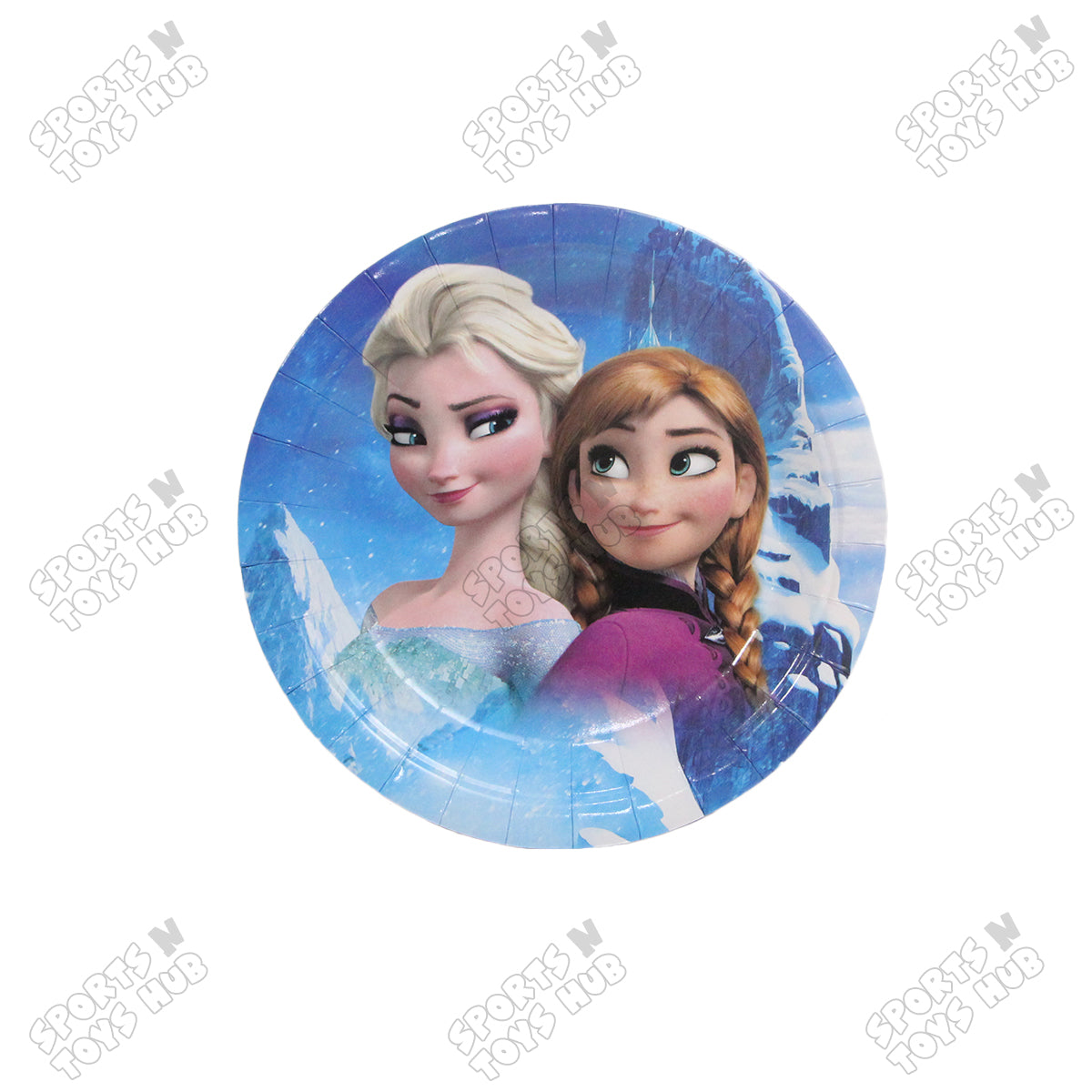 Printed Cartoon Character Frozen Disposable Plates - Pack Of 10