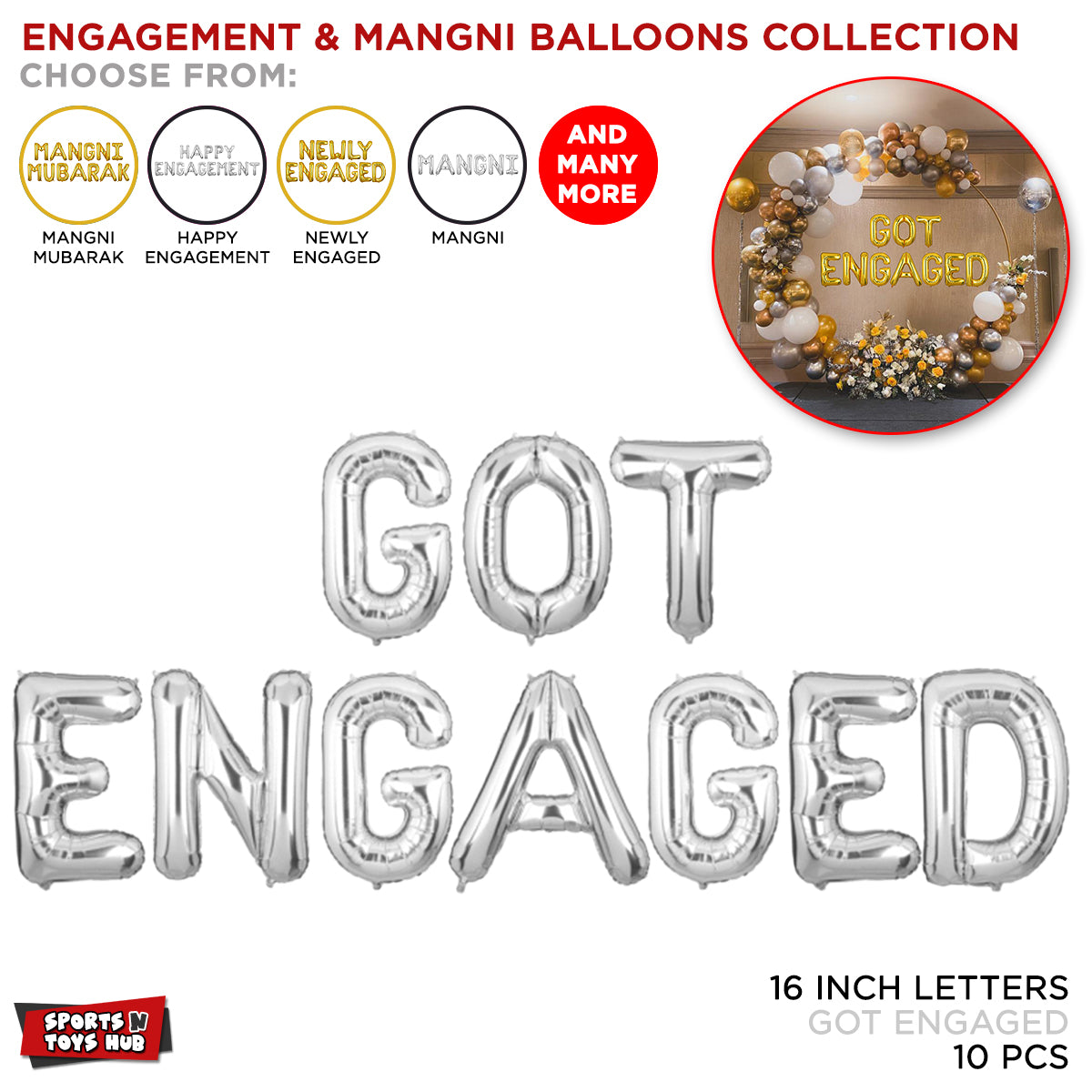 Got Engaged Foil Letter Collection