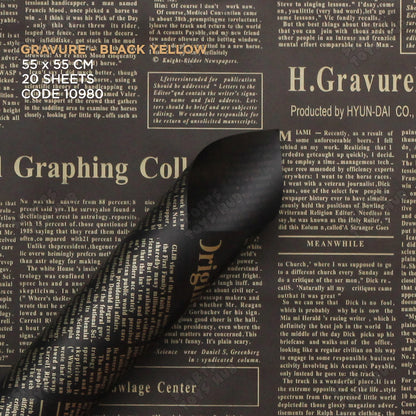 Gravure Newspaper Style Bouquet Wrapping Sheets – Floral Gift Wrap
