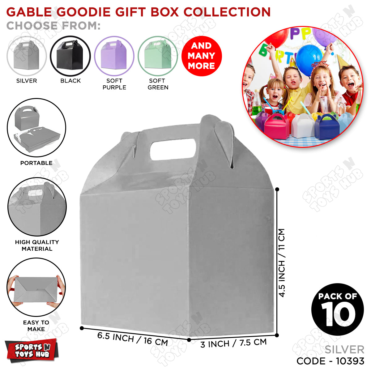 Gable Goodie Gift Box Collection -  10 Pcs