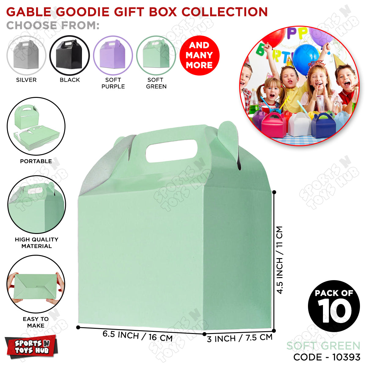 Gable Goodie Gift Box Collection -  10 Pcs