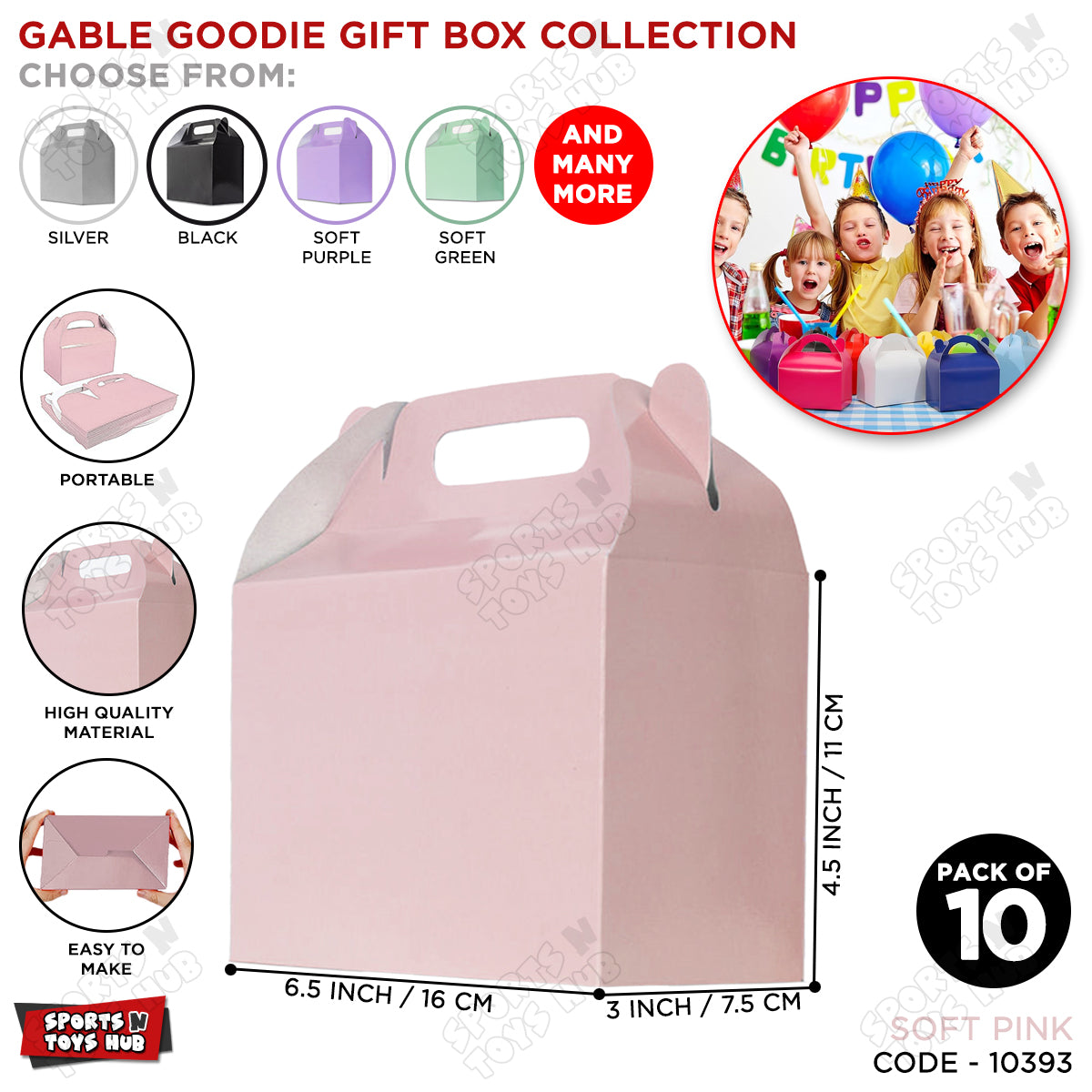 Gable Goodie Gift Box Collection -  10 Pcs