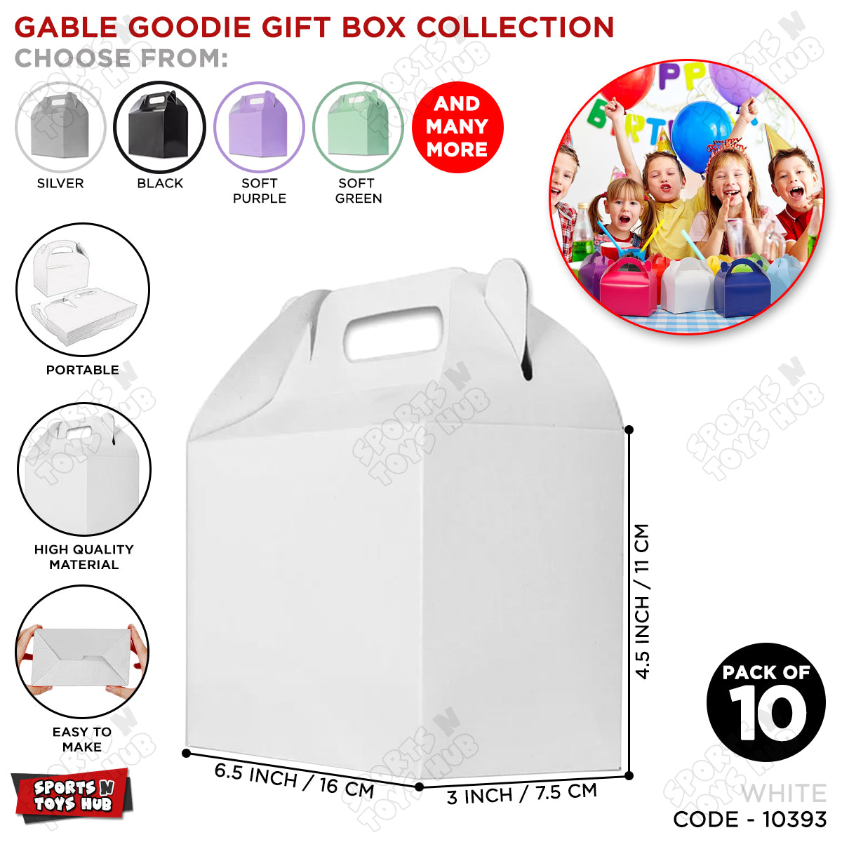 Gable Goodie Gift Box Collection -  10 Pcs