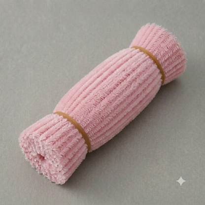 Fuzzy Pipe Cleaners Craft Stems 100 Pcs – 7-8mm Thick x 30cm Chenille Sticks for DIY Crafts, Kids Art Projects, School Activities, Handmade Flowers, Decorations & Creative Craft Supplies